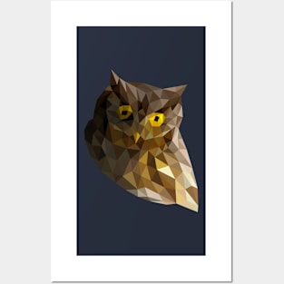 Low Poly Owl Posters and Art